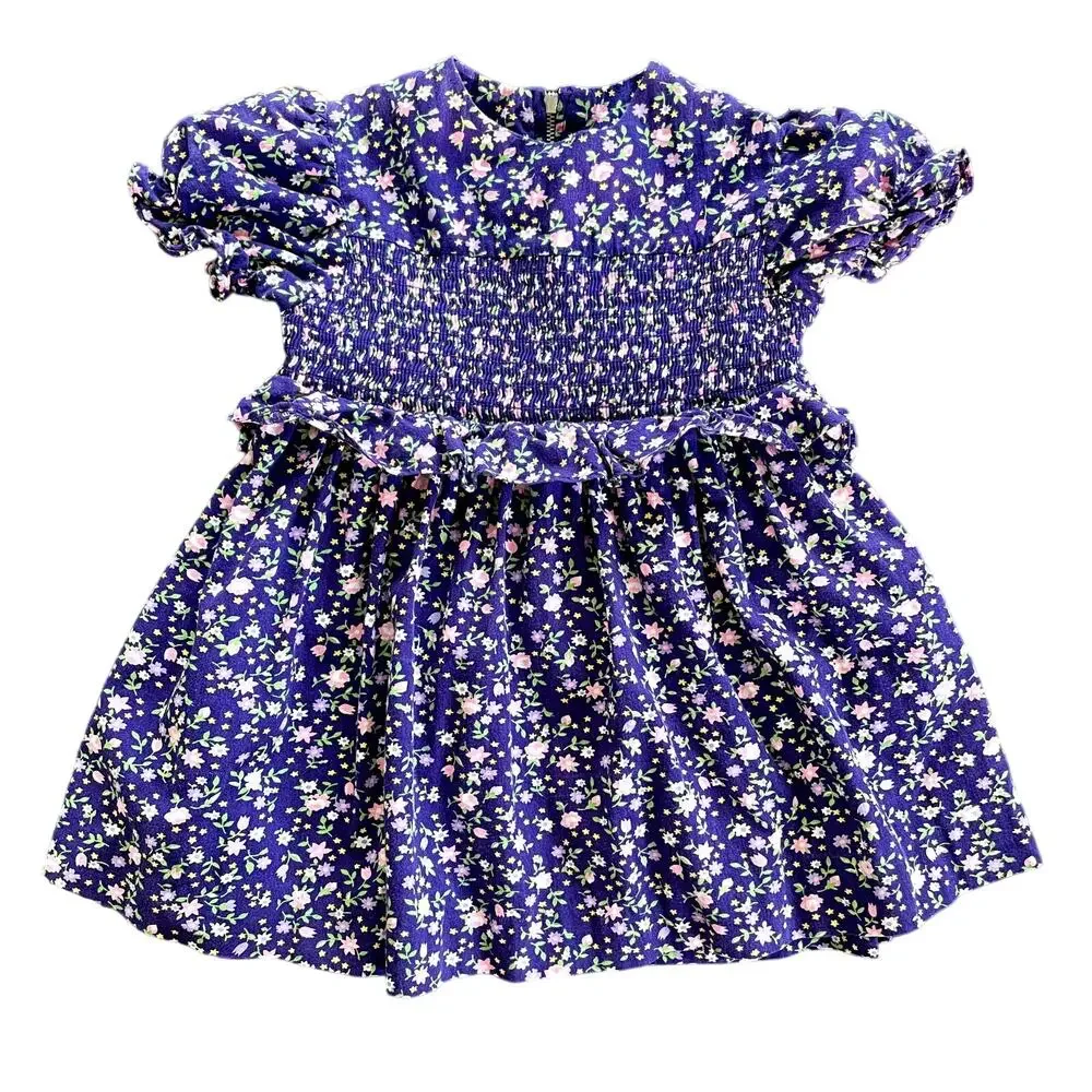 Vintage 70s Toddlers Childrens Cinderella Stop the Press Dress 4
